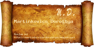 Martinkovics Dorottya névjegykártya